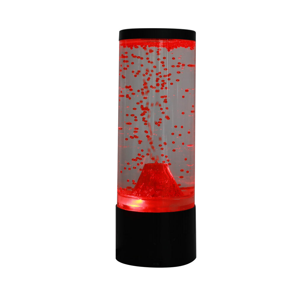 Volcano lavalampe, sort/rød - H30 cm